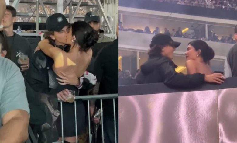 Kylie Jenner y Timothée Chalamet son captados besándose en concierto
