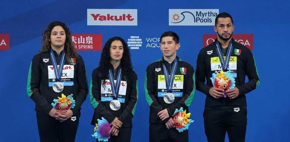 México gana plata en clavados en el Mundial de Natación en Doha