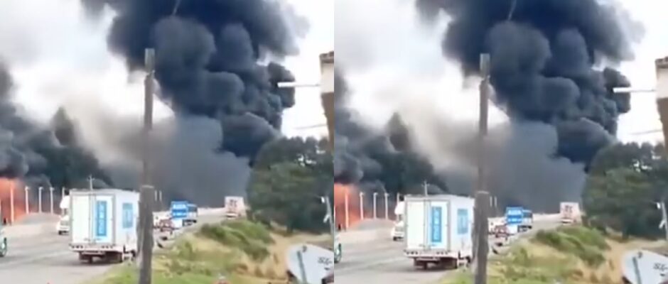 "Tragedia en la carretera: Camión explota en México-Puebla dejando al menos tres personas gravemente heridas"