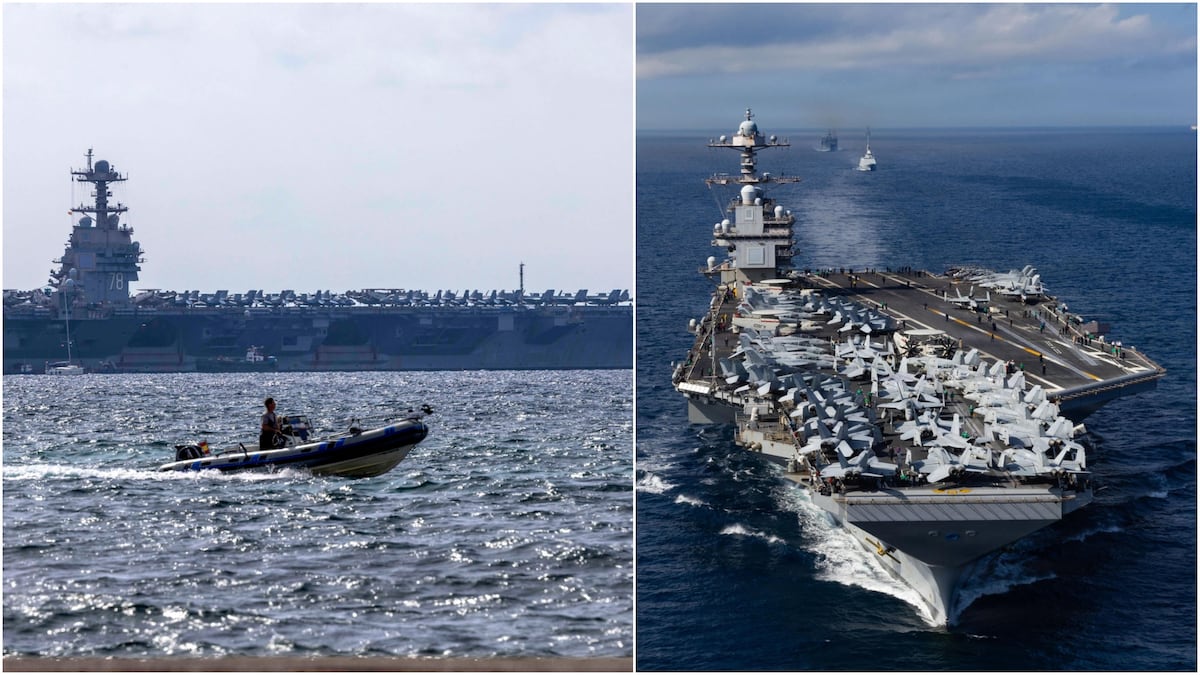 “La Armada estadounidense despliega su nueva estrella: el impresionante portaaviones USS Gerald R. Ford, el mayor y más poderoso de la Tierra, ancla en aguas caribesanas”