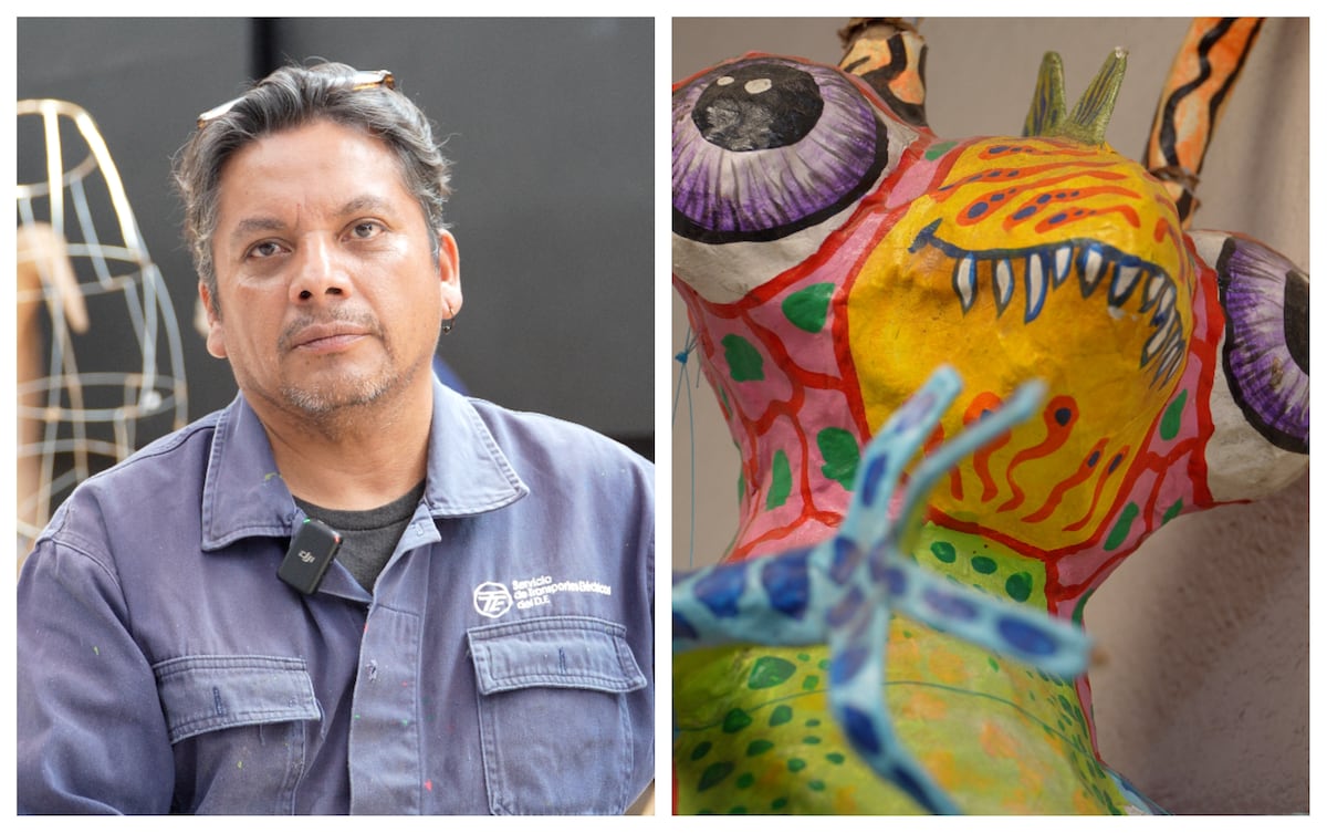 La tradición viva de la pintura popular: Un artesano lleva al extremo la pasión por los alebrijes y se convierte en héroe de la fiesta