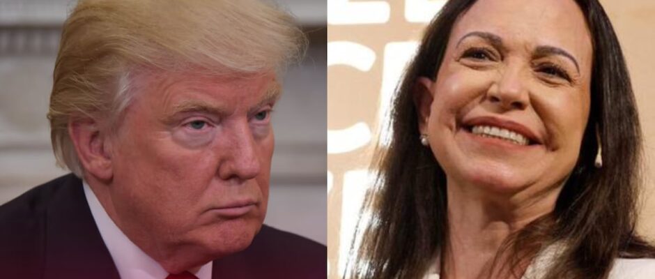 El líder opositor venezolano Trump recibe una audiencia con la proscrita María Corina Machado en la Sala Oval de la Casa Blanca este jueves.