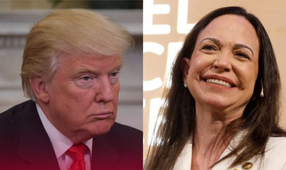 El líder opositor venezolano Trump recibe una audiencia con la proscrita María Corina Machado en la Sala Oval de la Casa Blanca este jueves.