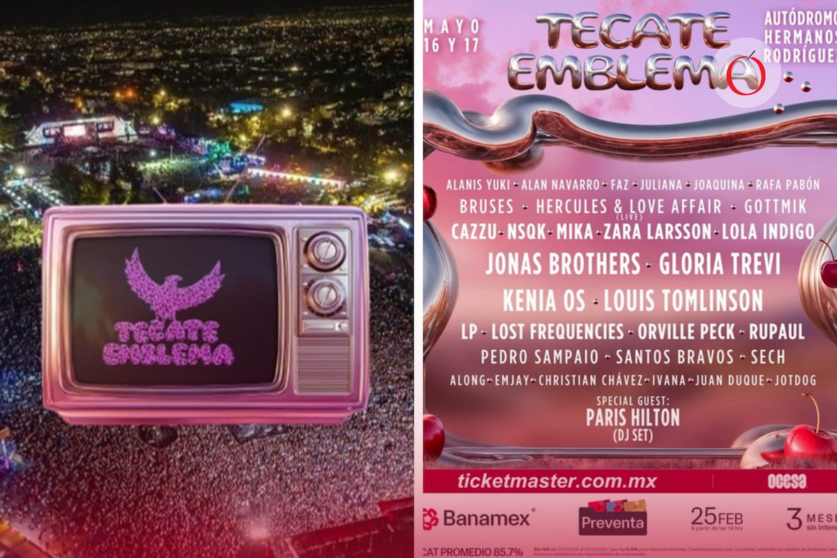 Se revela cartel del Tecate Emblema 2026: estos son artistas que vendrán a la CDMX, boletos y precios